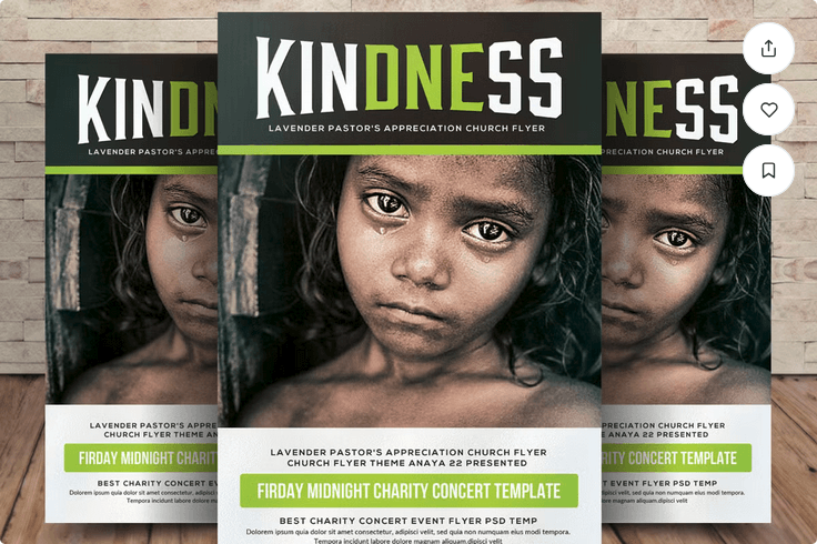 Charity Donation Flyer Template PSD Design