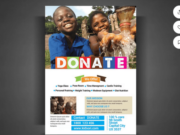 Charity Donation Fundraisers Flyer Template