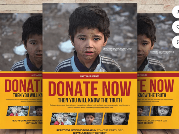 Charity Flyer Template PSD Design