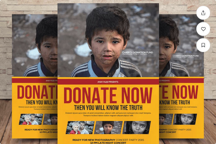 Charity Flyer Template PSD Design
