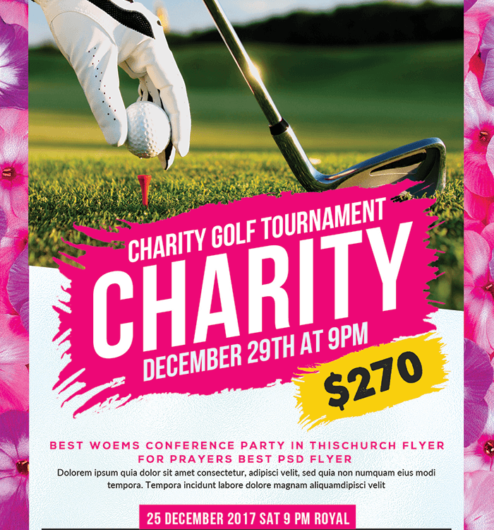 Charity Fund Raising PSD Flyer Template Design