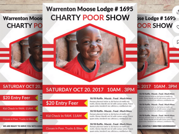 Charity Fundraisers Flyer PSD Template