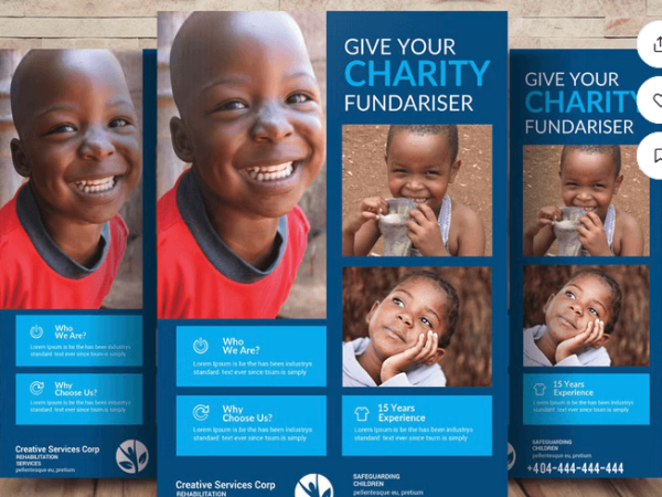 Charity Fundraisers Flyer PSD Template Free