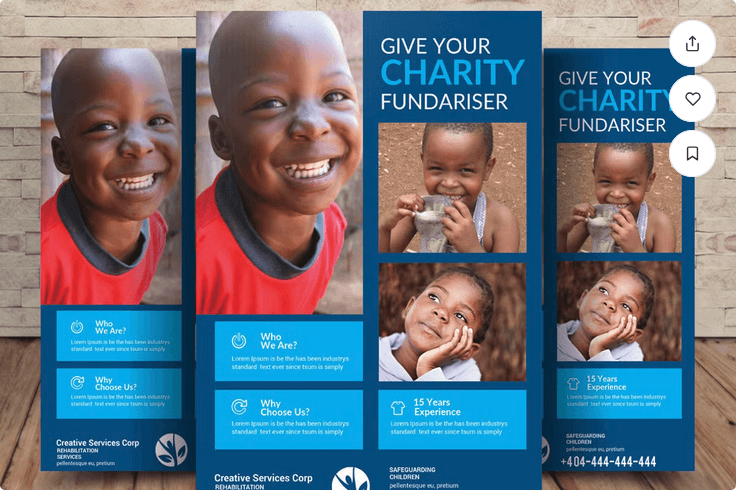 Charity Fundraisers Flyer PSD Template Free