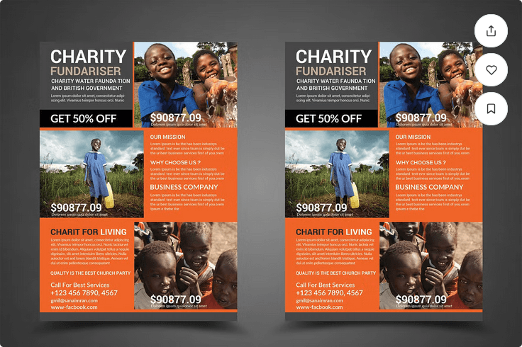 Charity Fundraisers PSD Flyer Template