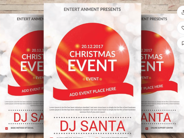 Christmas Event Flyer Template PSD
