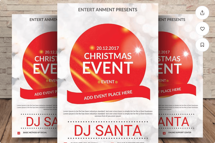 Christmas Event Flyer Template PSD