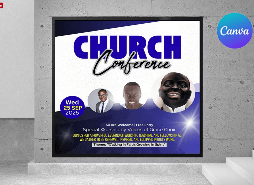 Church Conference Flyer Template Canva File