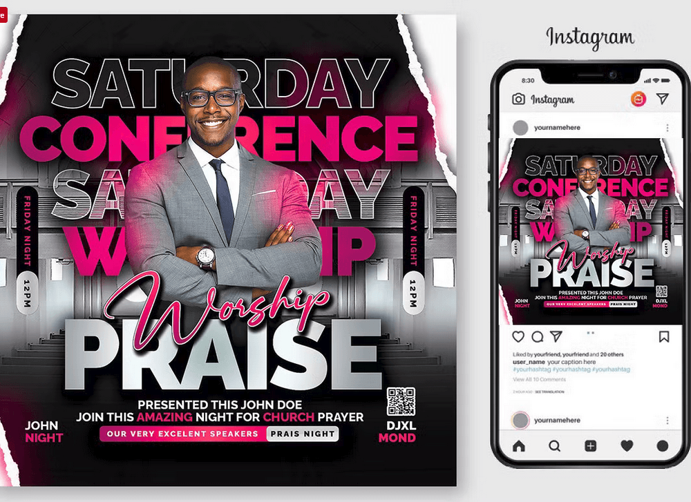 Church Conference PSD Flyer Template