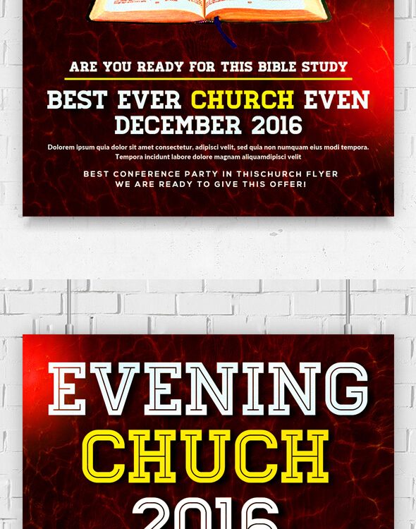 Church Evening PSD Flyer Template