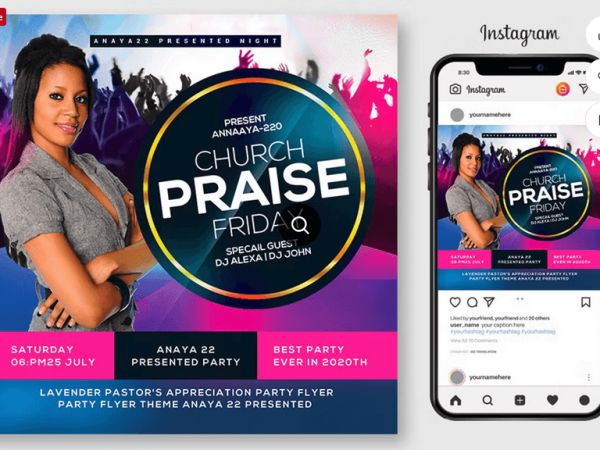 Church Event Flyer PSD Template File