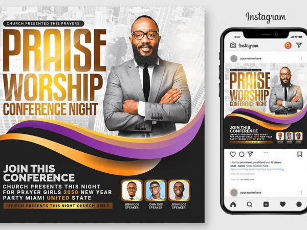 Church Flyer Template PSD File