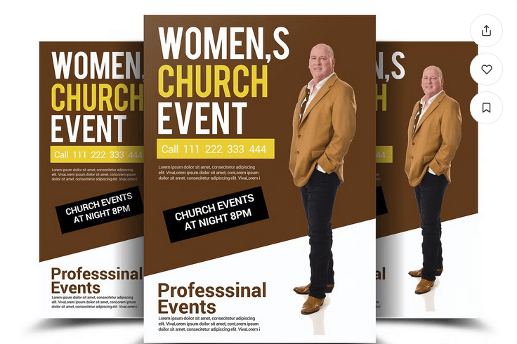 Church Funeral Flyer PSD Template