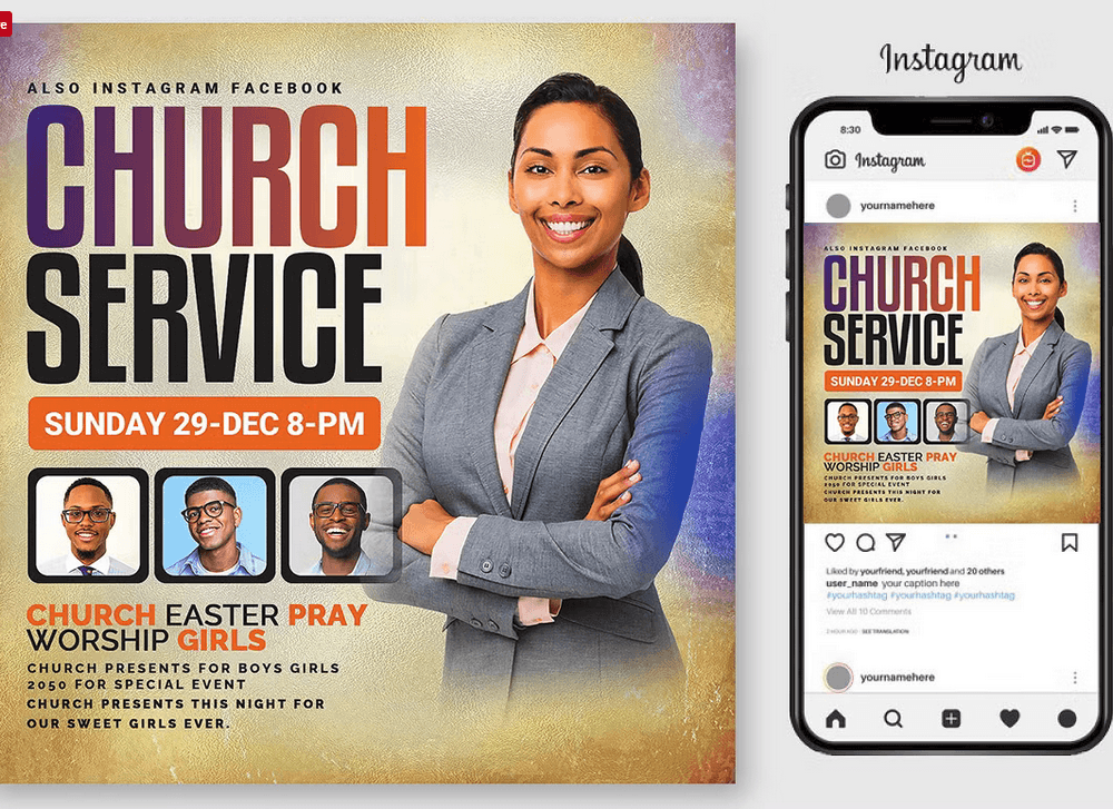 Church Ladies PSD Flyer Template