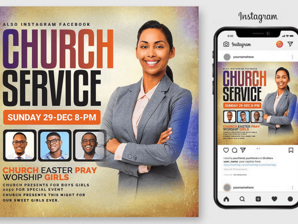 Church Ladies PSD Flyer Template