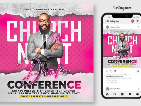 Church Night Prayer Flyer PSD Template File