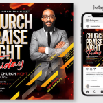 Church Pastor Anniversary Flyer PSD Template File