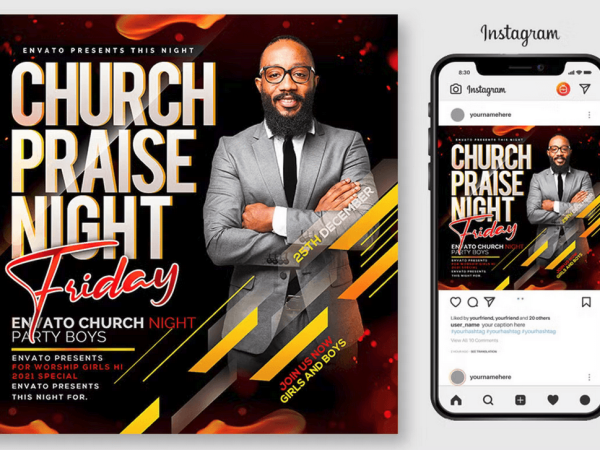 Church Pastor Anniversary Flyer PSD Template File