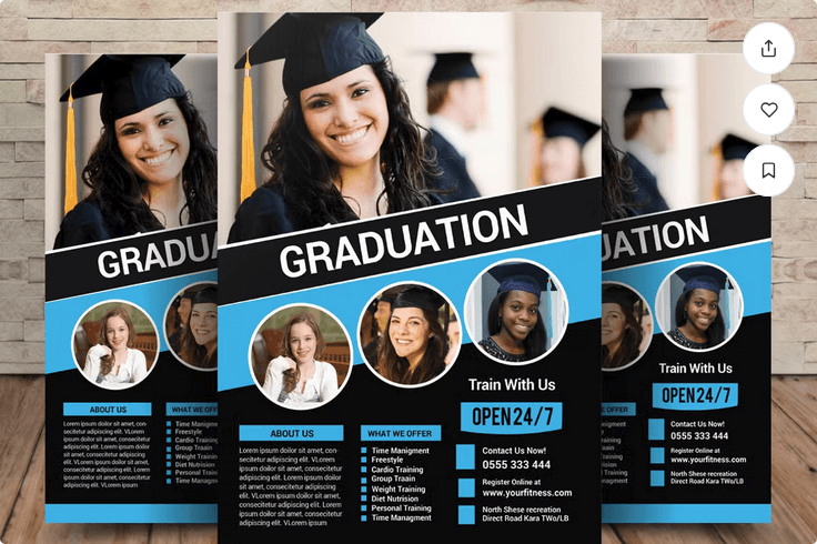 Class of 2026 Graduation Party Flyer Template PSD