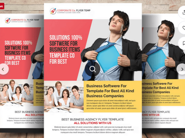 Clean Agency Promotion Flyer Template for Small Businesses