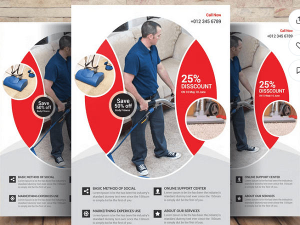 Cleaning Flyer PSD Template Design