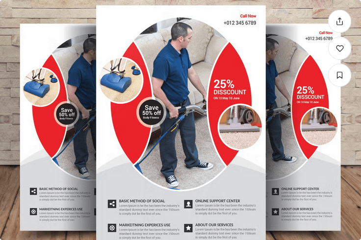 Cleaning Flyer PSD Template Design