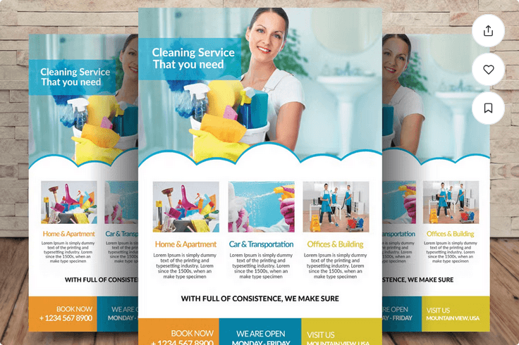Cleaning Services Flyer PSD Template