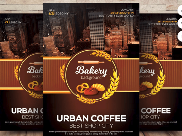 Coffee Shop Grand Opening Flyer PSD