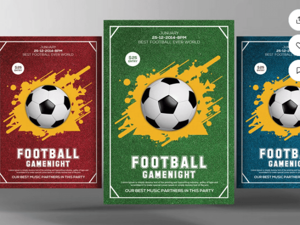 College Football Flyer Template PSD