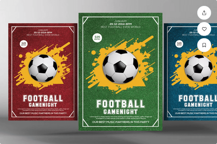 College Football Flyer Template PSD