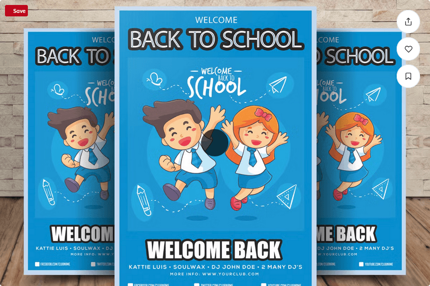 Colorful Back to School Fair Flyer Template PSD