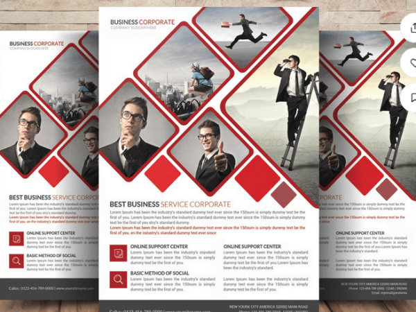 Company Flyer PSD Template Design
