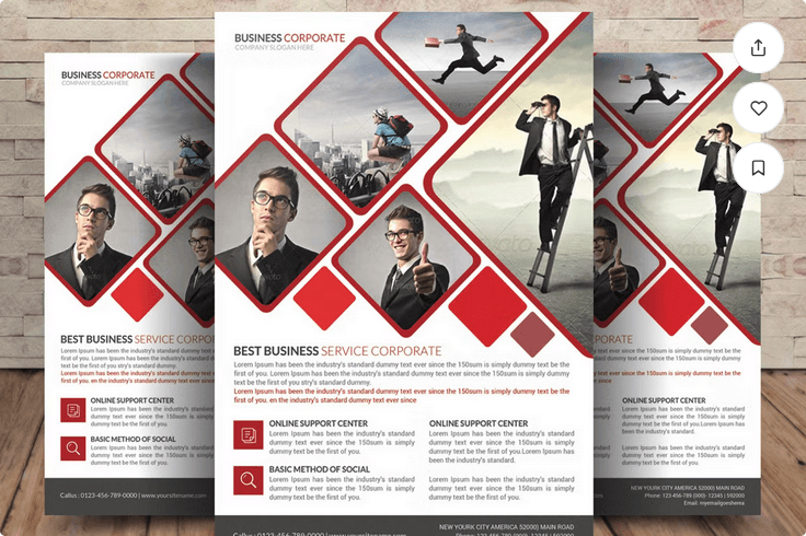 Company Flyer PSD Template Design