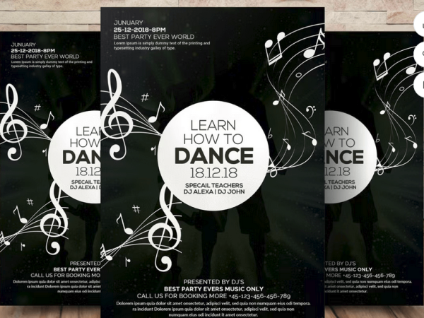 Contemporary Dance Workshop Flyer PSD Template