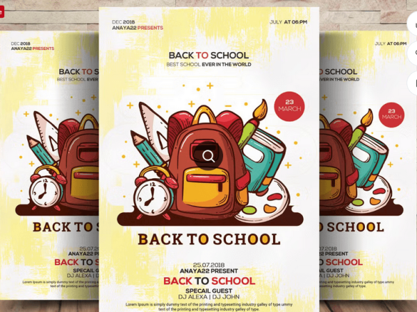 Creative School Reopening Event Flyer Template PSD