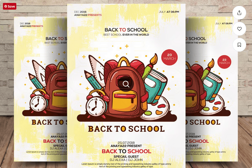 Creative School Reopening Event Flyer Template PSD