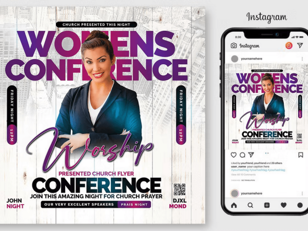 Womens Conference Church Flyer Template