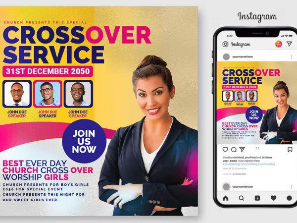 Crossover Church PSD Flyer Template