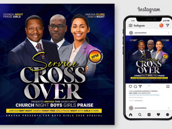 Crossover Night PSD Flyer Template