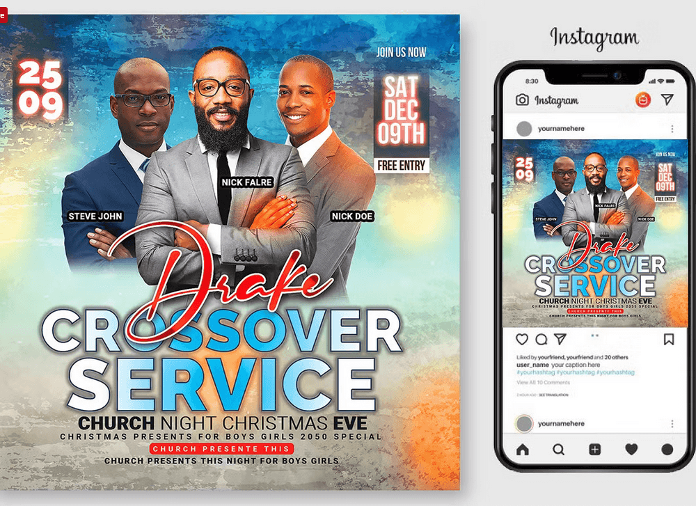 Crossover Service PSD Flyer Template