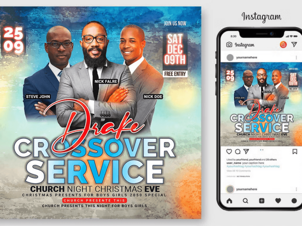 Crossover Service PSD Flyer Template