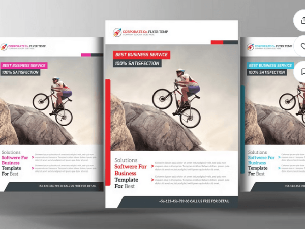 Cycle Racing Sports Flyer Template PSD