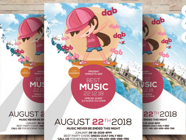 Dab Party Flyer PSD Template