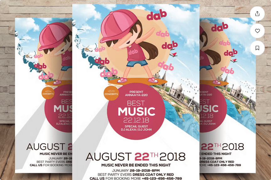 Dab Party Flyer PSD Template