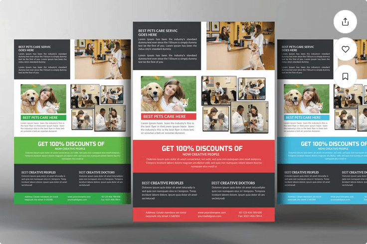 Dog Walking Flyer PSD Template Design File