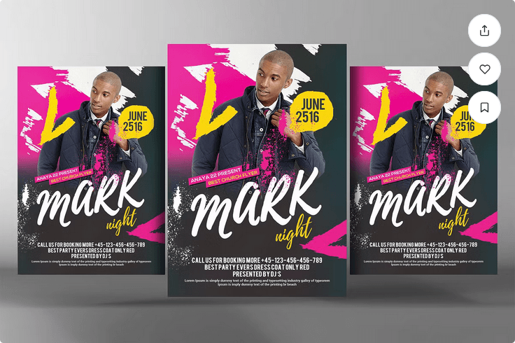EDM Festival DJ Flyer PSD Template