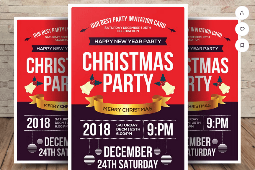 Elegant Christmas Party Flyer Template