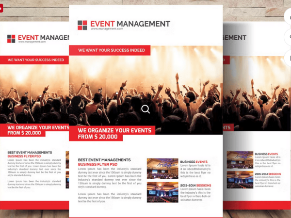 Event Management Catering Flyer Template PSD