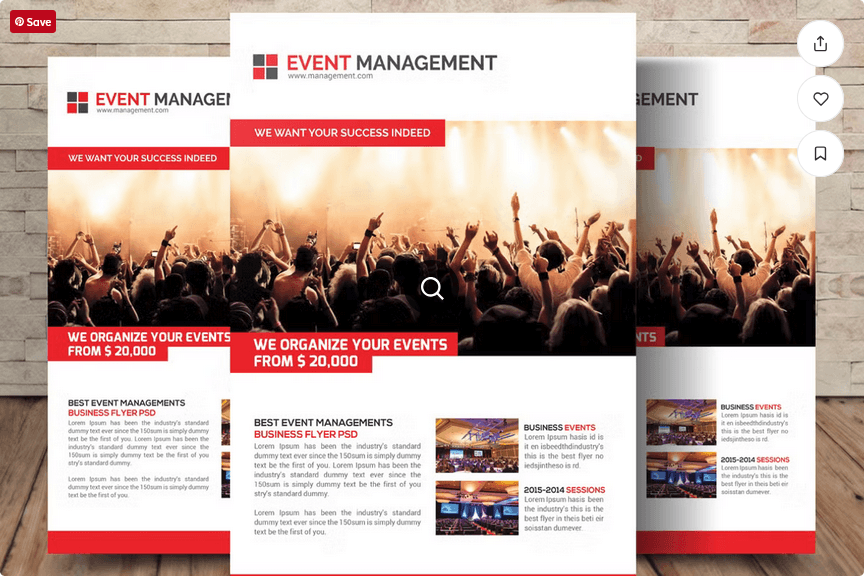Event Management Catering Flyer Template PSD