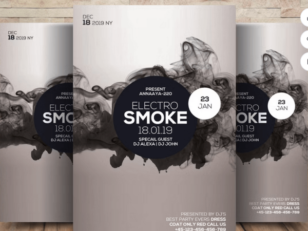 Exotic Hookah Lounge Night Flyer Template PSD